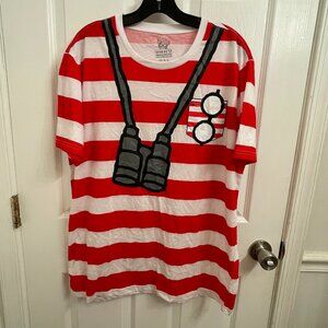 Where’s Waldo Halloween Cosplay Costume T-shirt Men's size L